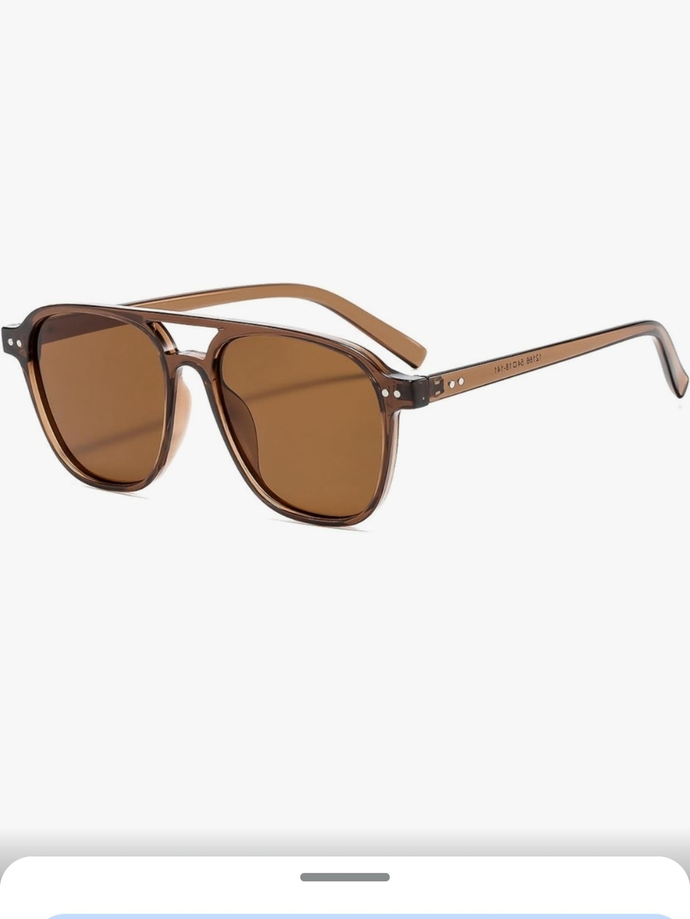 Unisex Aviator Sunglasses with Brown Lenses